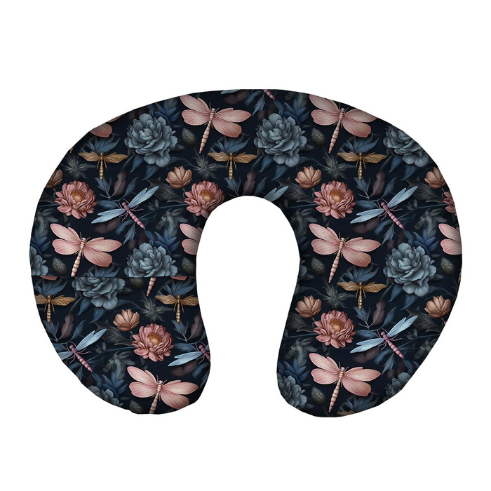 PODUSZKA NA SZYJĘ - Butterfly & Flowers wz.3 - zestaw do uszycia