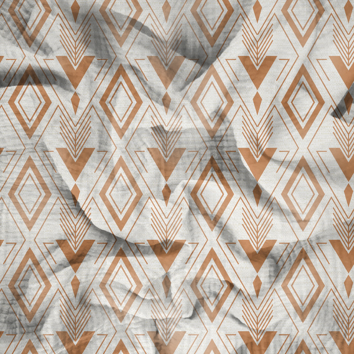 GEOMETRIC MINIMAL WZ. 2 - Cotton muslin