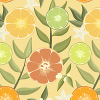 CITRUSY vz. 2 / žlutá - tkanina HOME DECOR PREMIUM