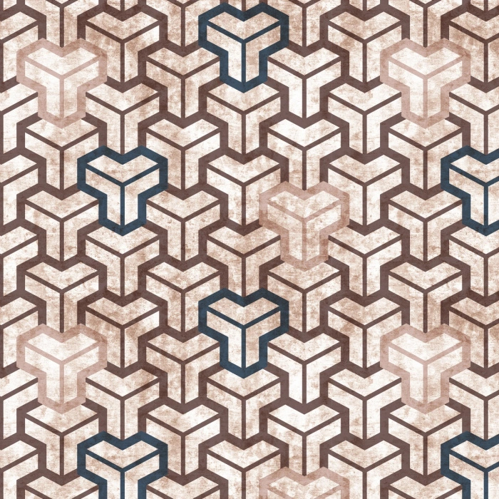 GEOMETRIC MINIMAL WZ. 12 - Minky plush