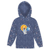 KINDER HOODIE (ALEX) - ASTRONAUT (WELTRAUMEXPEDITION) / ACID WASH DUNKELBLAU - Sommersweat (146/152)