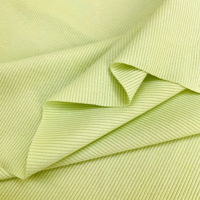 Rib Jersey fabric Unicolour - Lime Cream (D-205) 