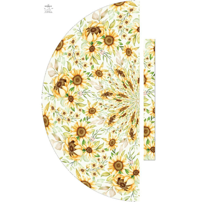 PASTELOVÉ SLUNEČNICE VZ.1 - panel kalhot "MAXI" - krep