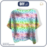 LEICHTE OVERSIZE BLUSE "ELENA" - BATIK  Ms. 1 / regenbogen - Nähset