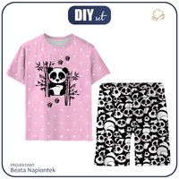 CHILDREN'S PAJAMAS "ADA" - PANDA / pink - sewing set