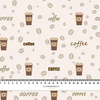 OWLS / coffee - Waterproof woven fabric
