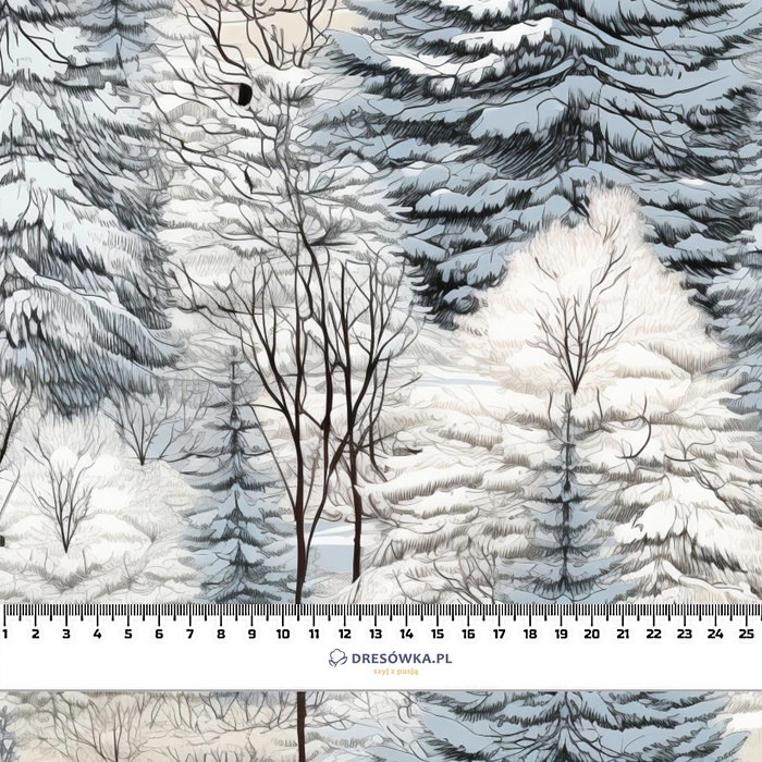WINTER FOREST VZ. 4 - Hydrofobní česaná teplákovina