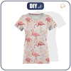 WOMEN’S T-SHIRT - FLAMINGOS AND TWIGS - single jersey L