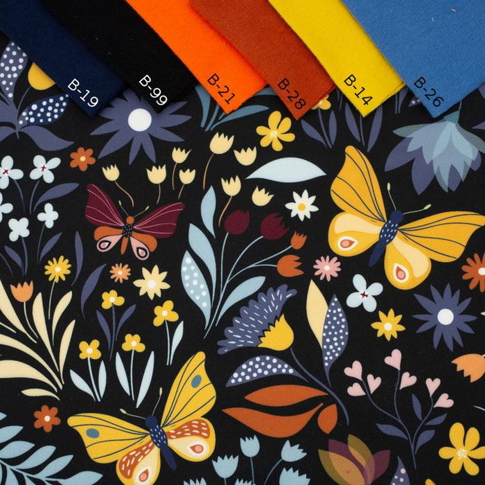 FOLK BUTTERFLIES / black - softshell