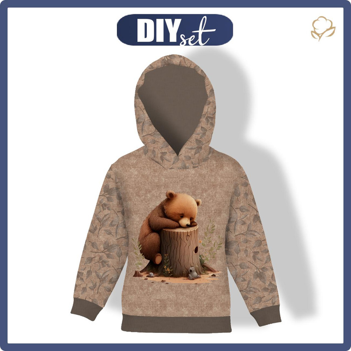 KINDER HOODIE (ALEX) - SLEEPING BEAR - Sommersweat (134/140)
