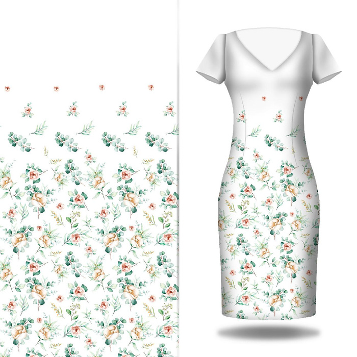 ROSES AND LEAVES PAT. 2 - dress panel TE210