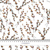 AUTUMN TWIGS / white (RED PANDA’S AUTUMN) - looped knit fabric