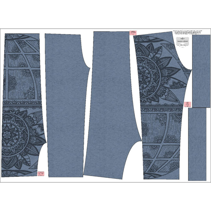 CHILDREN'S SOFTSHELL TROUSERS (YETI) - MANDALA PAT. 6 - sewing set