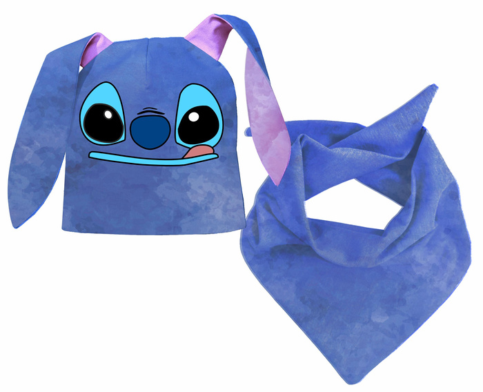 KID'S CAP AND SCARF (BUNNY) - BLUE ALIEN 44-47