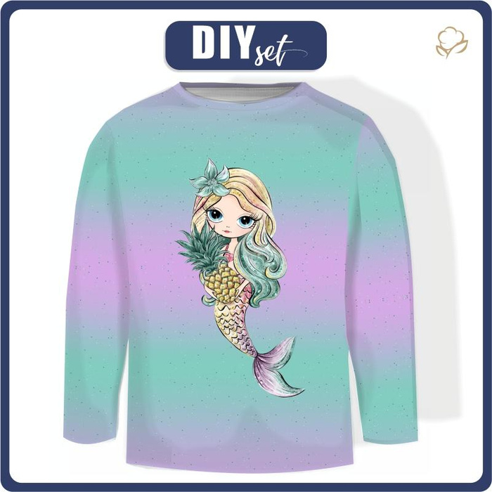 Longsleeve - MERMAIDS AND PINEAPPLES wz.2 - single jersey (122/128)