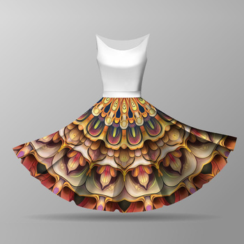 COLORFUL MANDALA PAT.5 - circle skirt panel