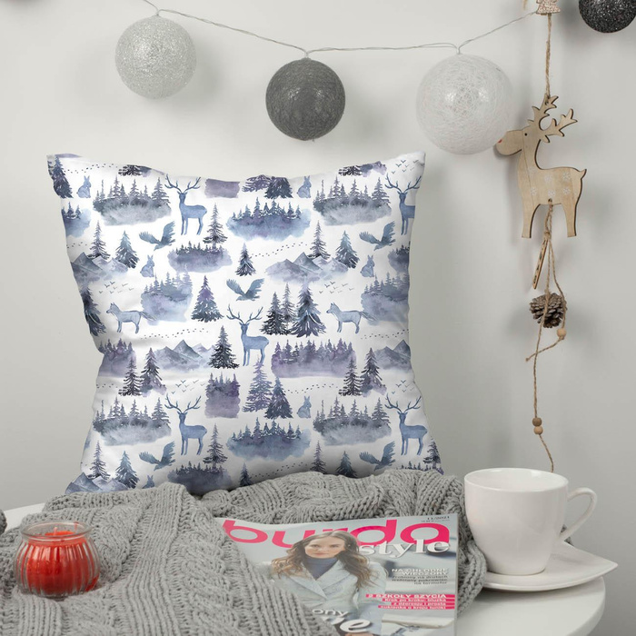 ANIMALS IN THE FOREST (PAINTED FOREST) - single jersey with elastane 