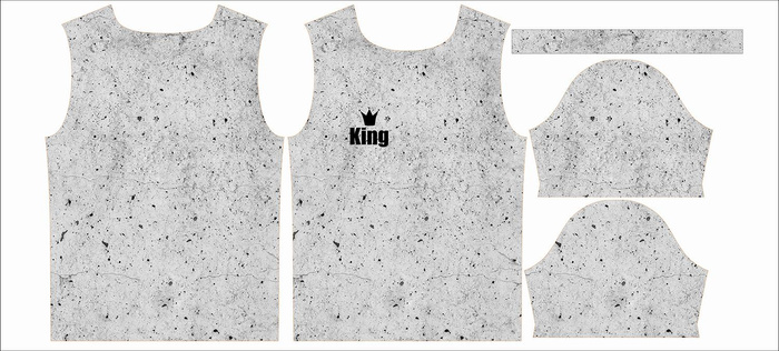 T-SHIRT MĘSKI - KING / beton - single jersey M