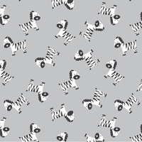 LITTLE PANDAS (ANIMAL GARDEN) - Cotton woven fabric