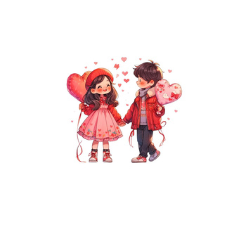 ANIME COUPLE WZ. 2 - PANEL (60cm x 50cm) dzianina drapana z elastanem ITY