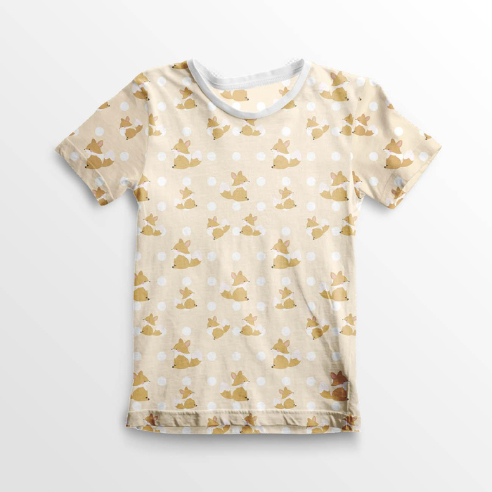 FOXES / polka dots - single jersey with elastane 