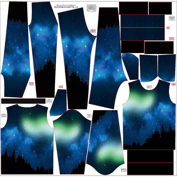 Children's tracksuit (MILAN) - NIGHT SKY - sewing set (134/140)