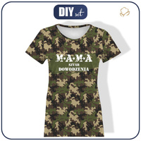 DAMEN T-SHIRT - MAMA / CAMOUFLAGE - Single Jersey L