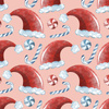 SANTA'S HATS / CANDIES (CHRISTMAS SEASON) - Cotton woven fabric