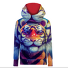 UNISEX HOODIE (HYDRA) - ANIMIERTER TIGER - Nähset (122/128)