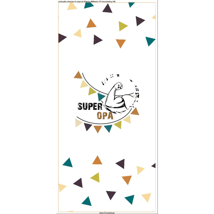 KISSEN 45x45 - SUPER OPA / kraft - Velours - Nähset