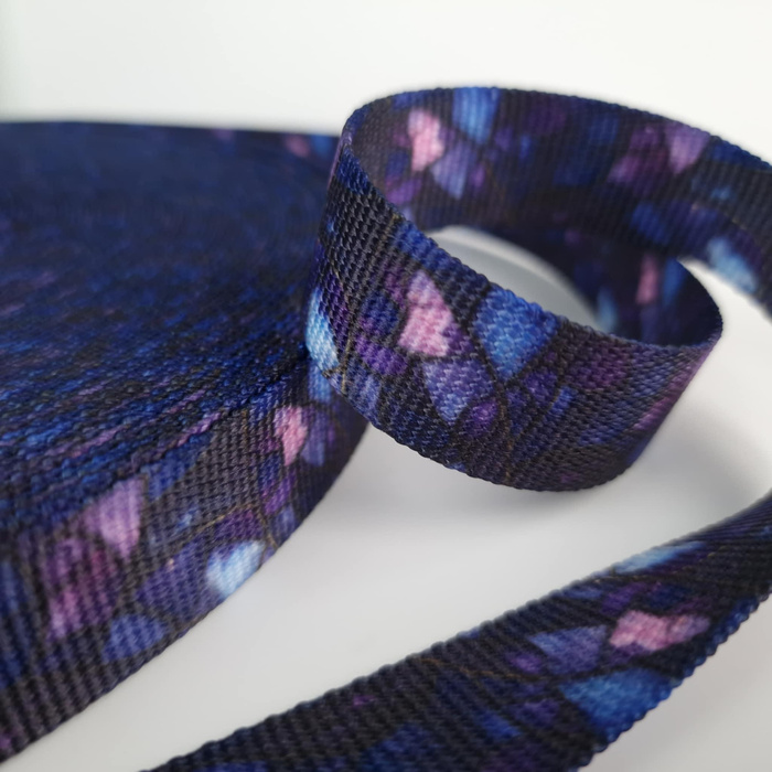 Webbing Tape with Print 25mm - STAINED GLASS WZ. 13