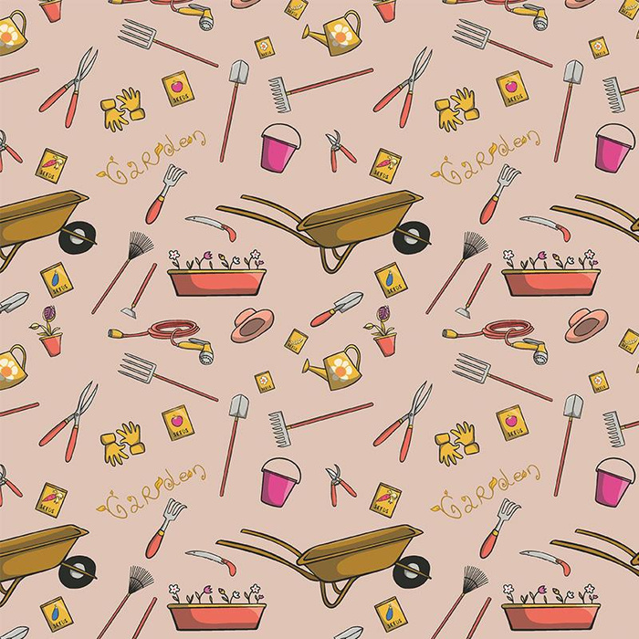 GARDENER PAT. 2 (HOBBIES AND JOBS) - Cotton woven fabric