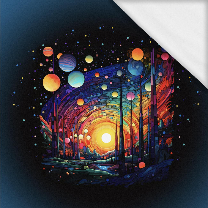 NEON GALAXY WZ.9 - panel (60cm x 50cm)- single jersey s elastanem ITY