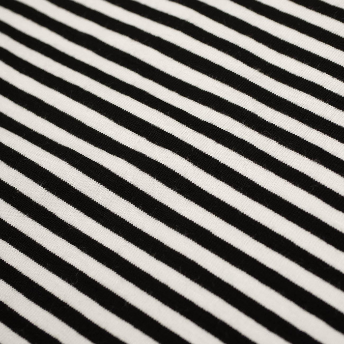 Viskose Jersey - STREIFEN WEIß / SCHWARZ 0,5cm x 0,5cm