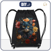 TURNBEUTEL - ANIMALS MANDALA wz.7 (cat) - klein