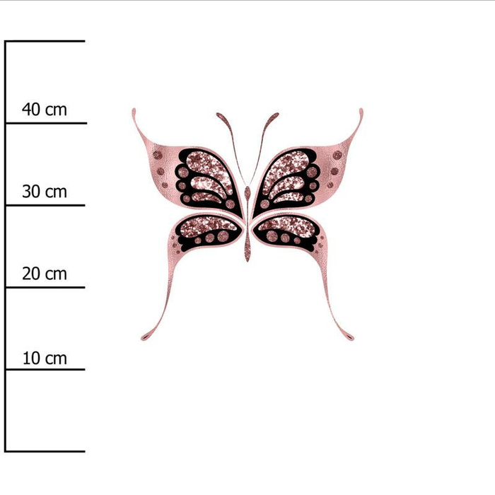 BUTTERFLY pat. 5 (GLITTER BUTTERFLIES) - panel 75cm x 80cm