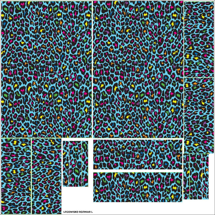 ZVÍŘECÍ POSTEL - NEON LEOPARD vz. 3 - sada siti - S