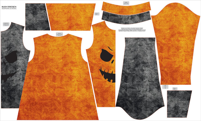 "MAX" CHILDREN'S TRAINING JACKET - PUMPKIN - Functional fabric (122/128)