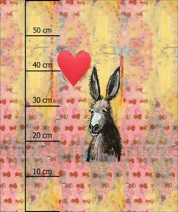 DONKEY PORTRAIT - panel (60cm x 50cm) Waterproof woven fabric