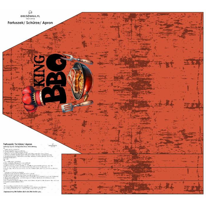 APRON - KING BBQ - sewing set