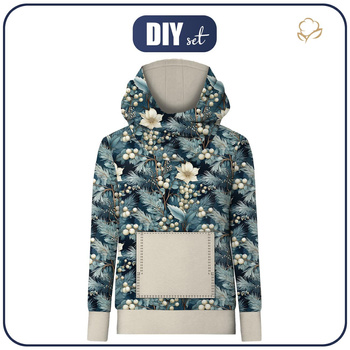 UNISEX HYDROFOBNÍ MIKINA UNISEX - WINTER FLOWERS VZ. 2 - Sada šití