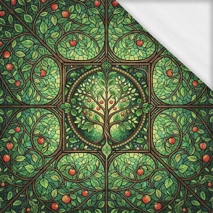 Stained Garden vz. 16 - panel (60cm x 50cm)- single jersey s elastanem ITY