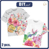 2-PACK - KID’S T-SHIRT - PINEAPPLE DRINK AND HUMMINGBIRD - sewing set (152/158)