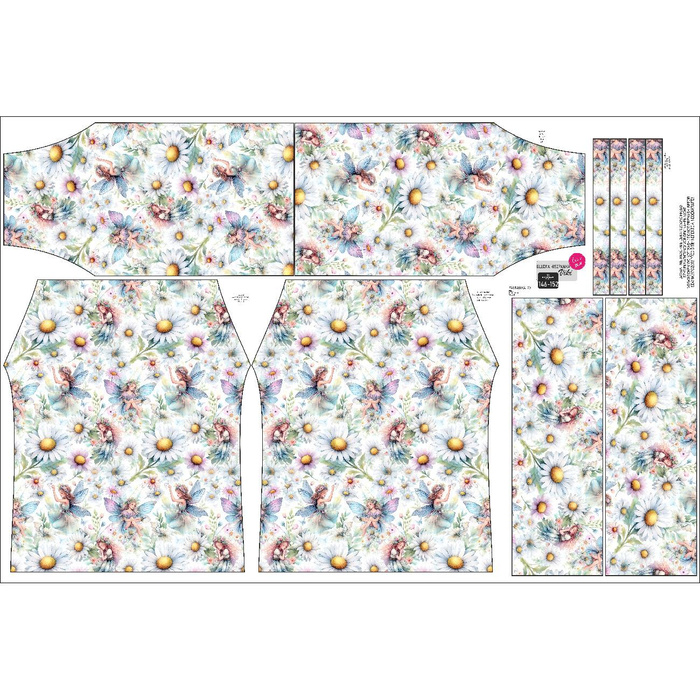 Bardot neckline blouse (VIKI) - FAIRY WORLD pat.7 - sewing set - 98-104