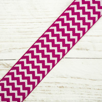 Grosgrain with zigzag 25mm - purple