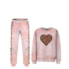 Children's tracksuit (MILAN) - HEART / SPOTTS - sewing set (98/104)