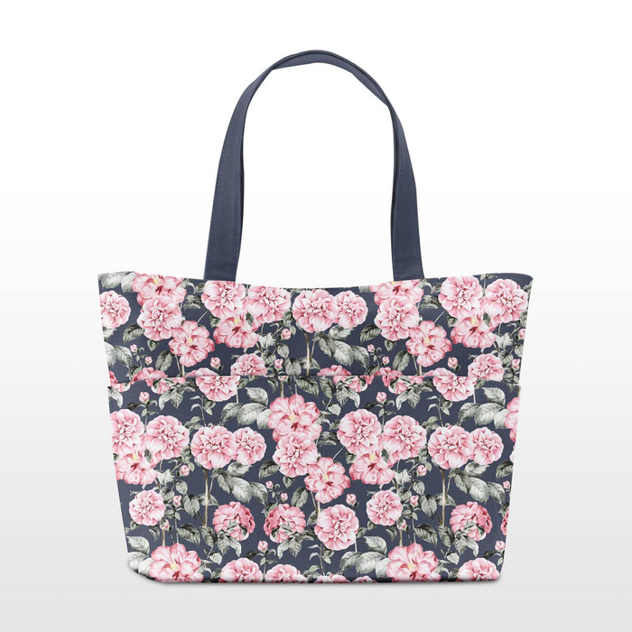 PINK PEONIES pat. 2 - Hydrophobic brushed knit