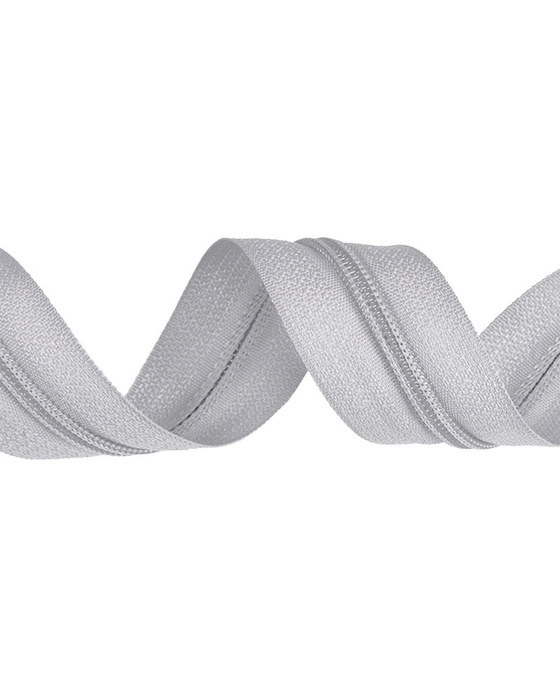 Stuha pro spirální zip 5mm  světlošedivá - 336