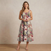 DRESS "ISABELLE" - PASTEL FLOWERS WZ. 30 - sewing set XL