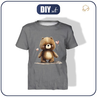 KID’S T-SHIRT - VALENTINE'S DAY / BEAR - sewing set